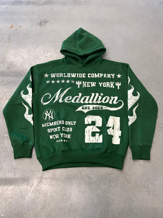 Green Medallion Hoodie